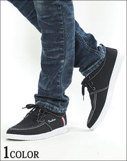 トリコロールデザインキャンバススニーカー