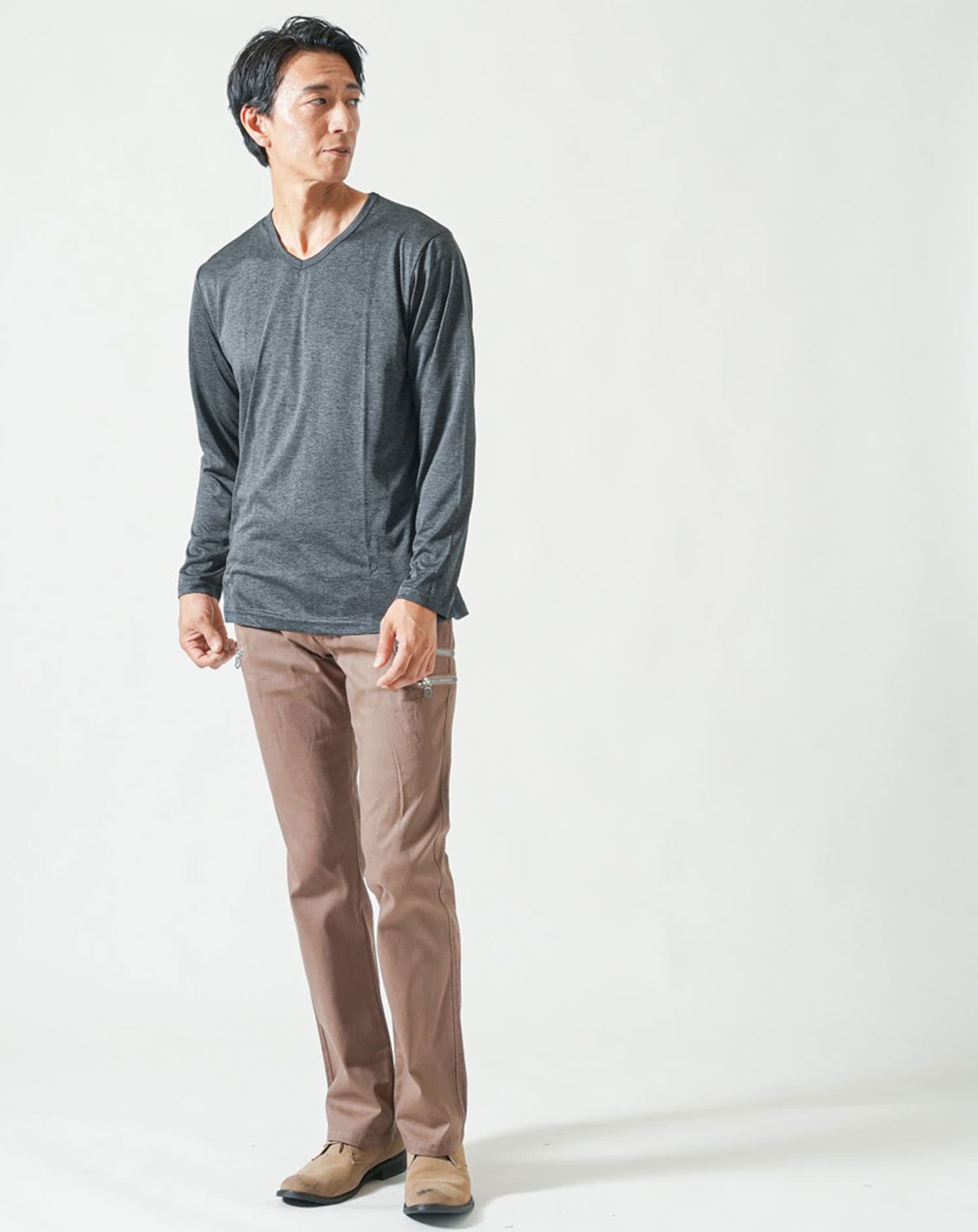 吸水速乾・UVカット・ストレッチ・カチオンドライ長袖Tシャツ