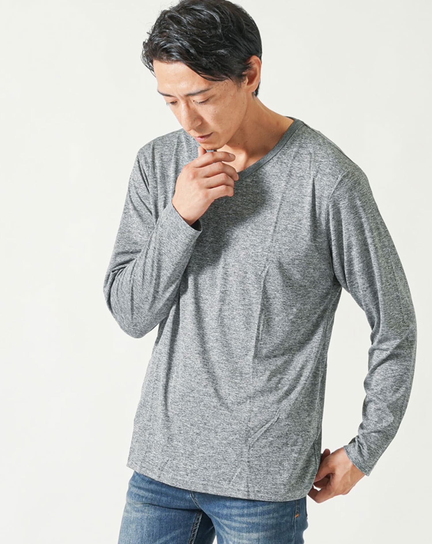 吸水速乾・UVカット・ストレッチ・カチオンドライ長袖Tシャツ