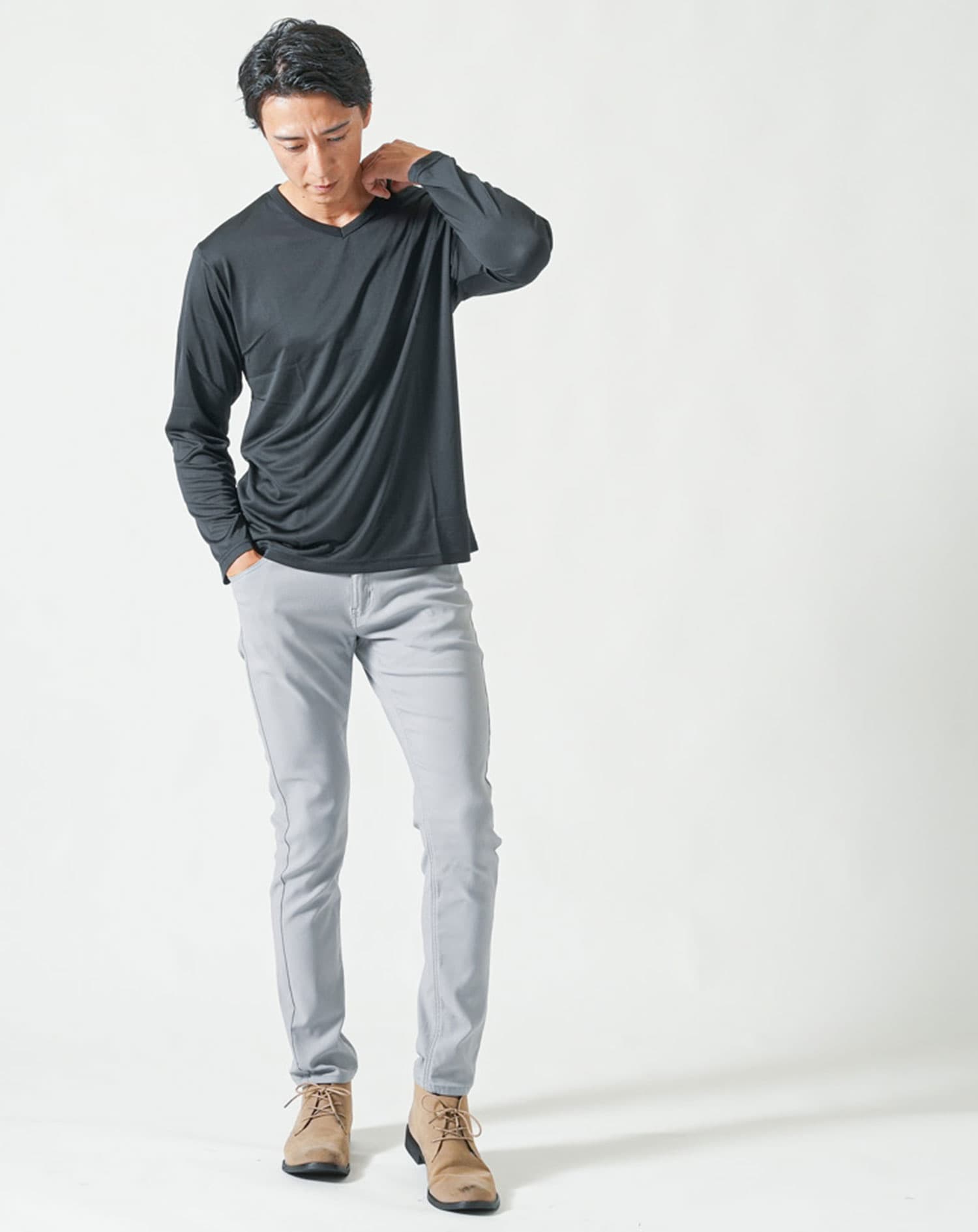 吸水速乾・UVカット・ストレッチ・カチオンドライ長袖Tシャツ