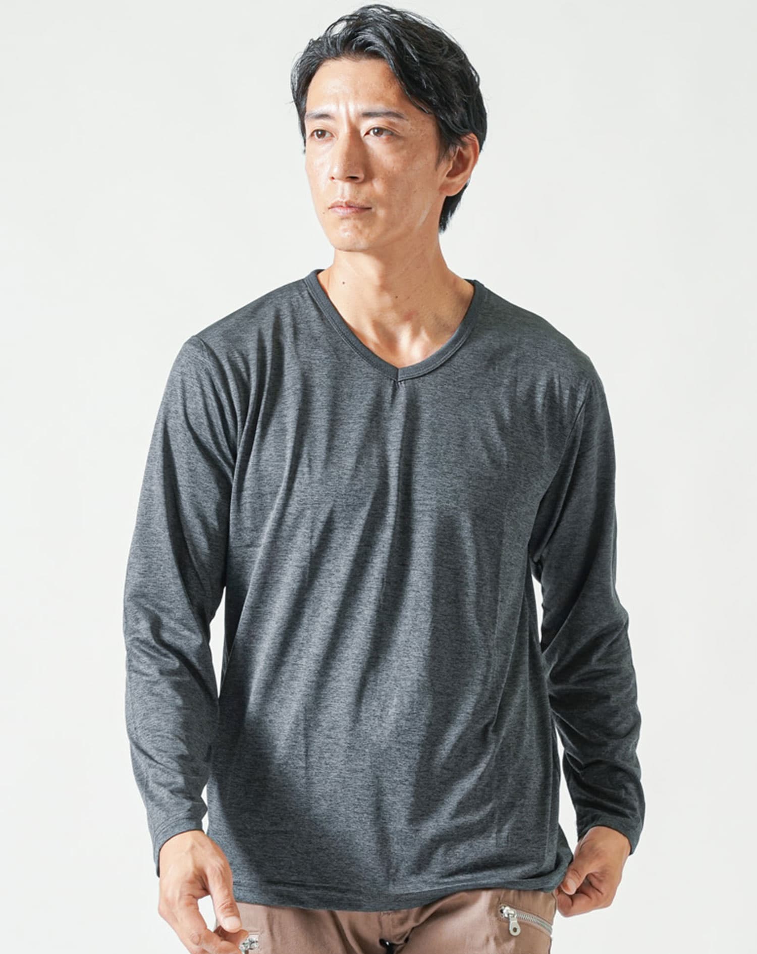 吸水速乾・UVカット・ストレッチ・カチオンドライ長袖Tシャツ