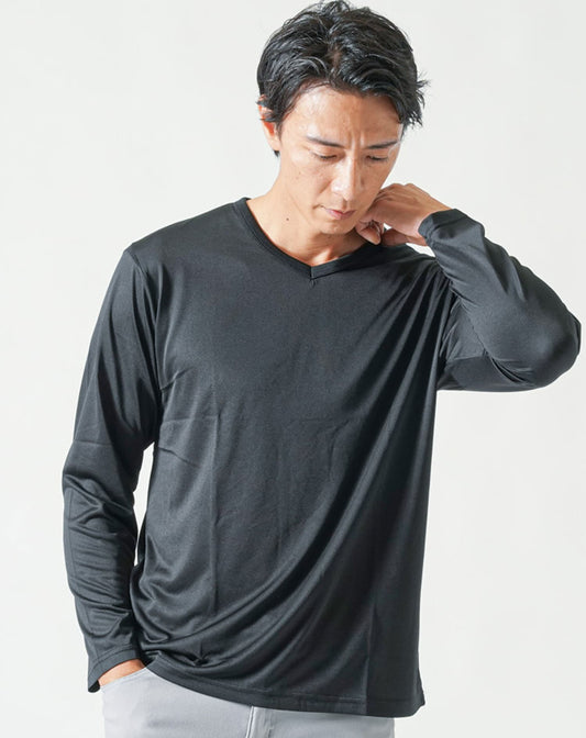 吸水速乾・UVカット・ストレッチ・カチオンドライ長袖Tシャツ