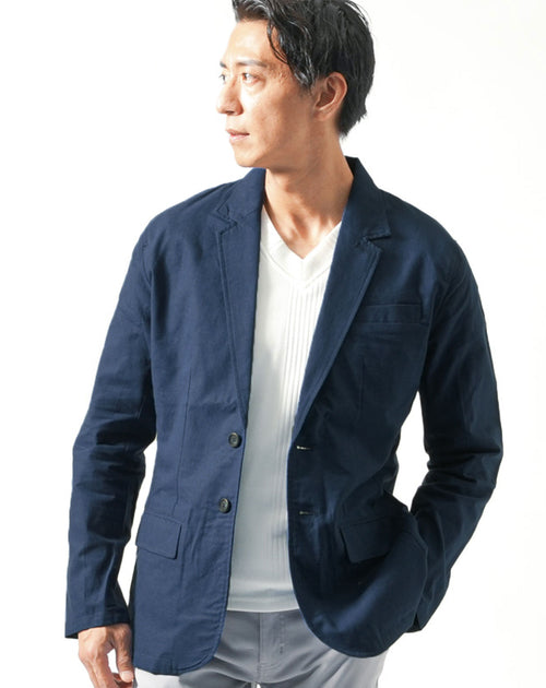 ネイビーのサマージャケット