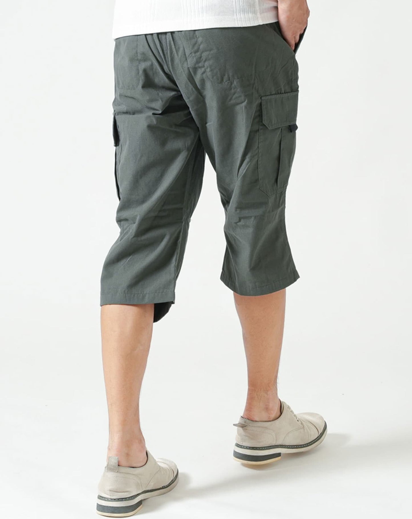 接触冷感ストレッチクロップドカーゴパンツ