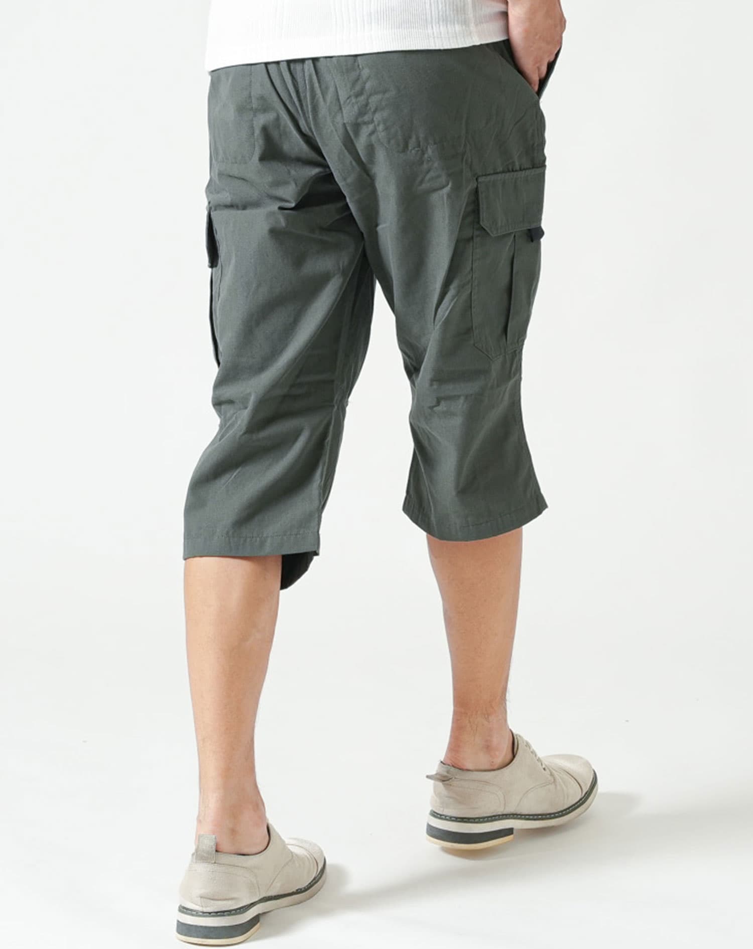 接触冷感ストレッチクロップドカーゴパンツ