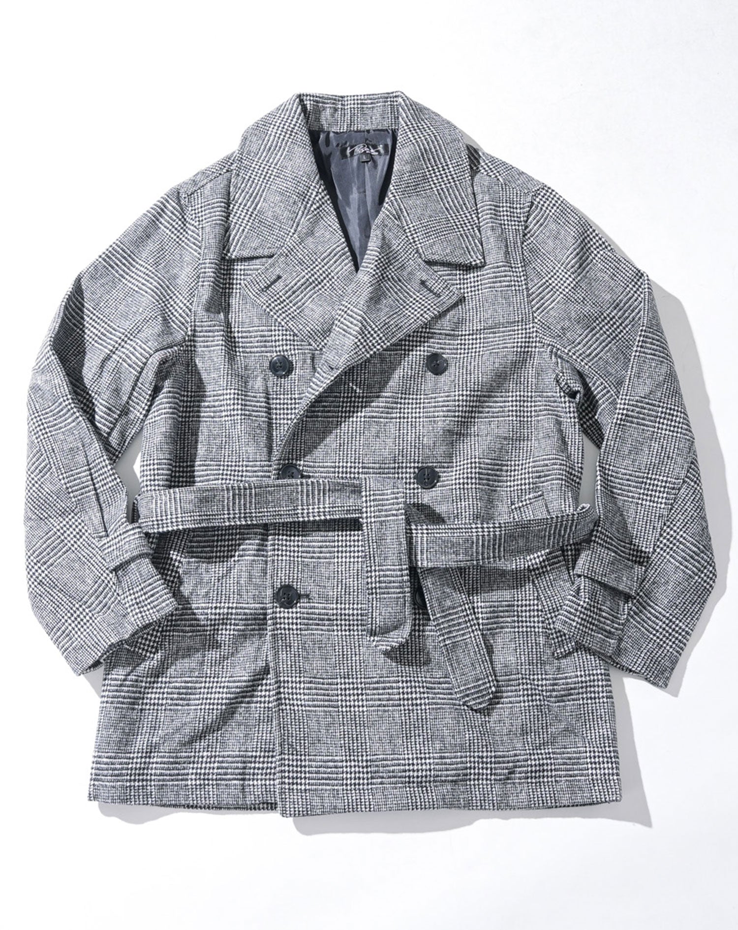 ウール混ベルト付Pコート