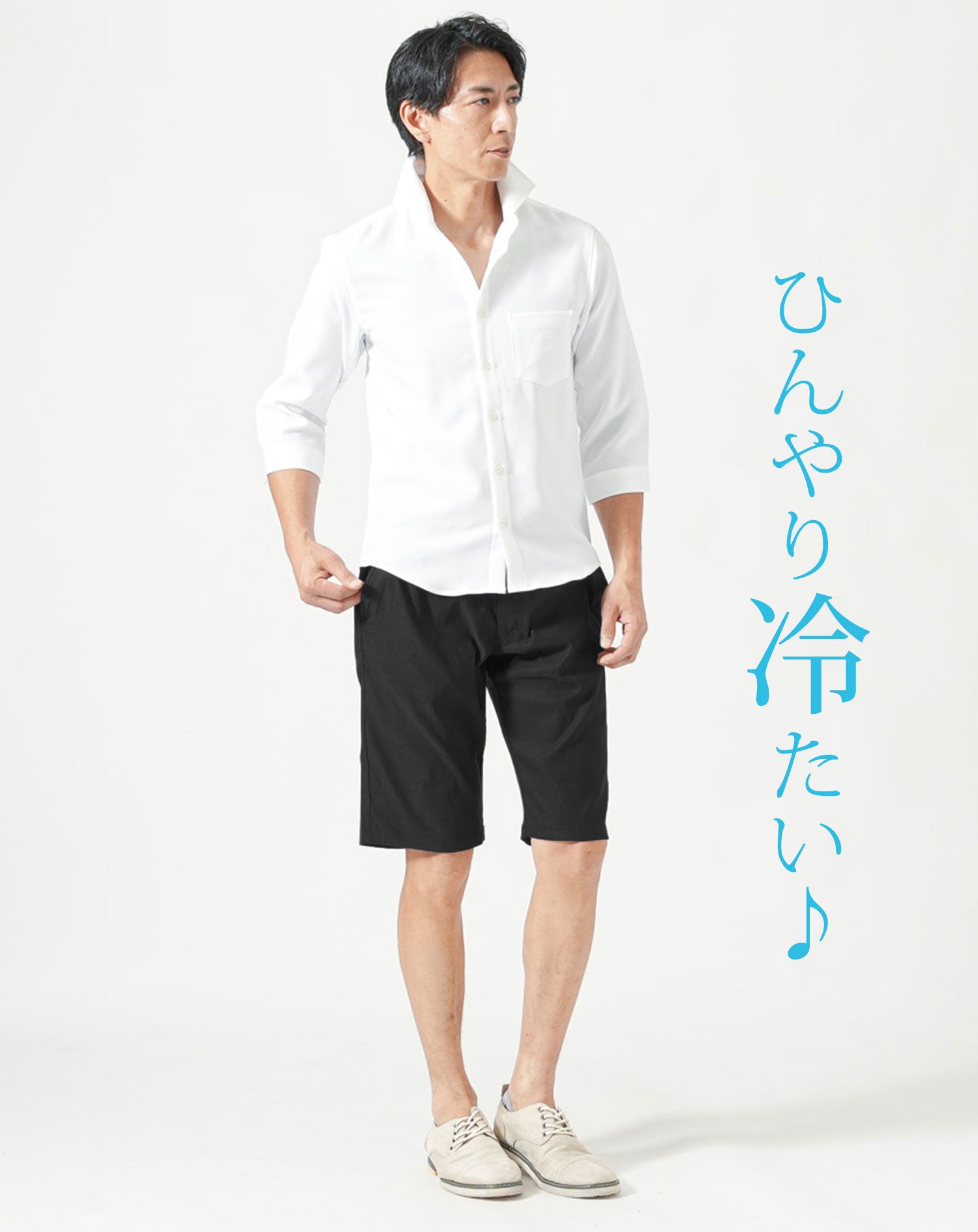 新品【HORNGARMENT/48】高品質ハーフパンツ高ストレッチ接触冷感 OUTDOOR PRODUCTS ハーフパンツ メンズ 7分丈 七分丈 接触冷感