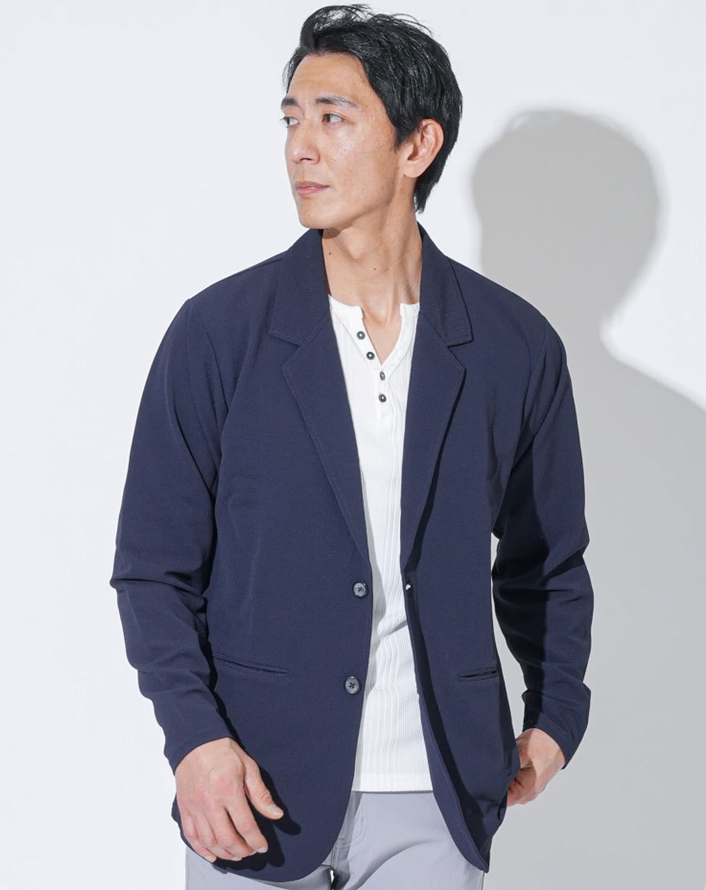 冷感速乾ストレッチカットテーラードジャケット