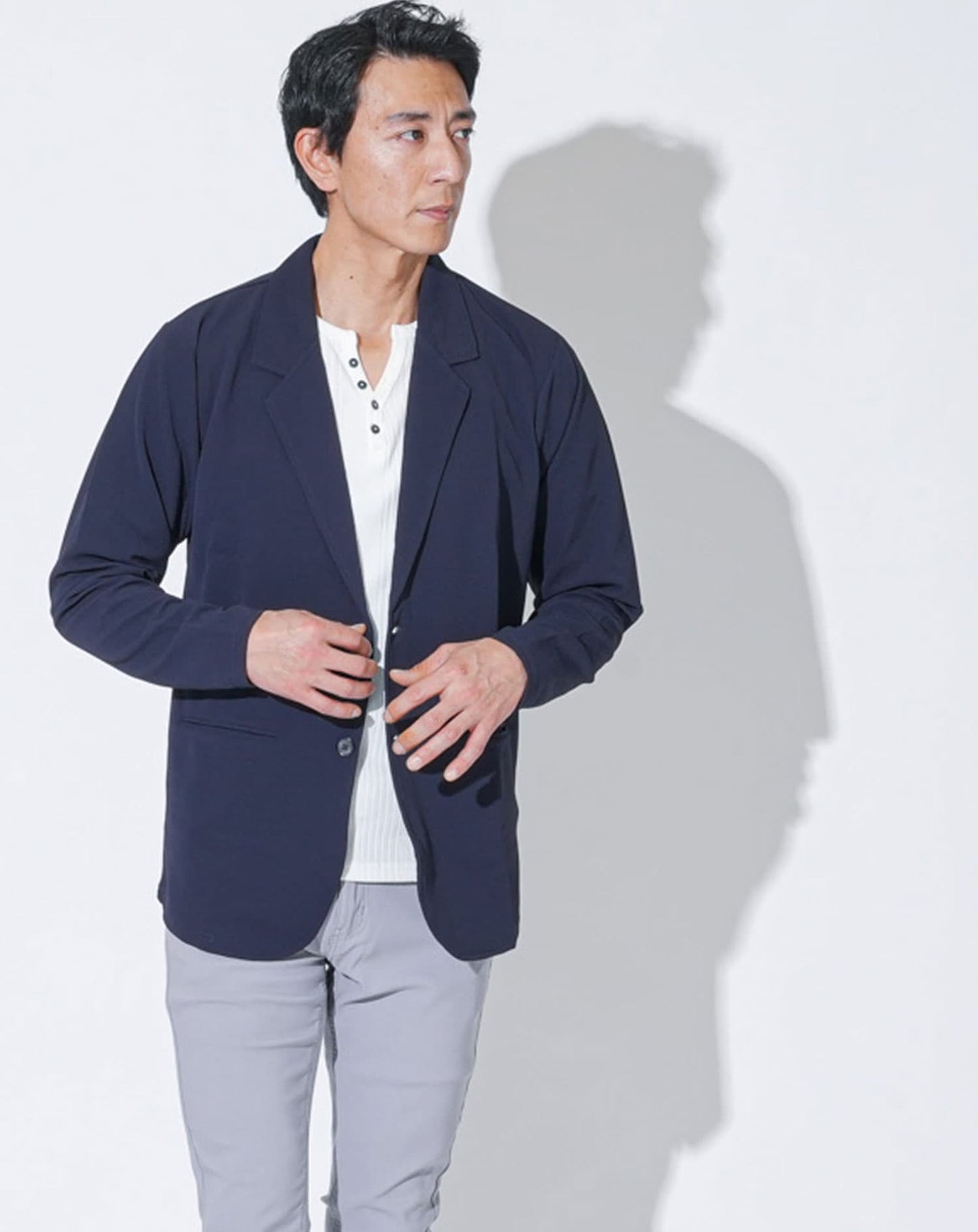 冷感速乾ストレッチカットテーラードジャケット