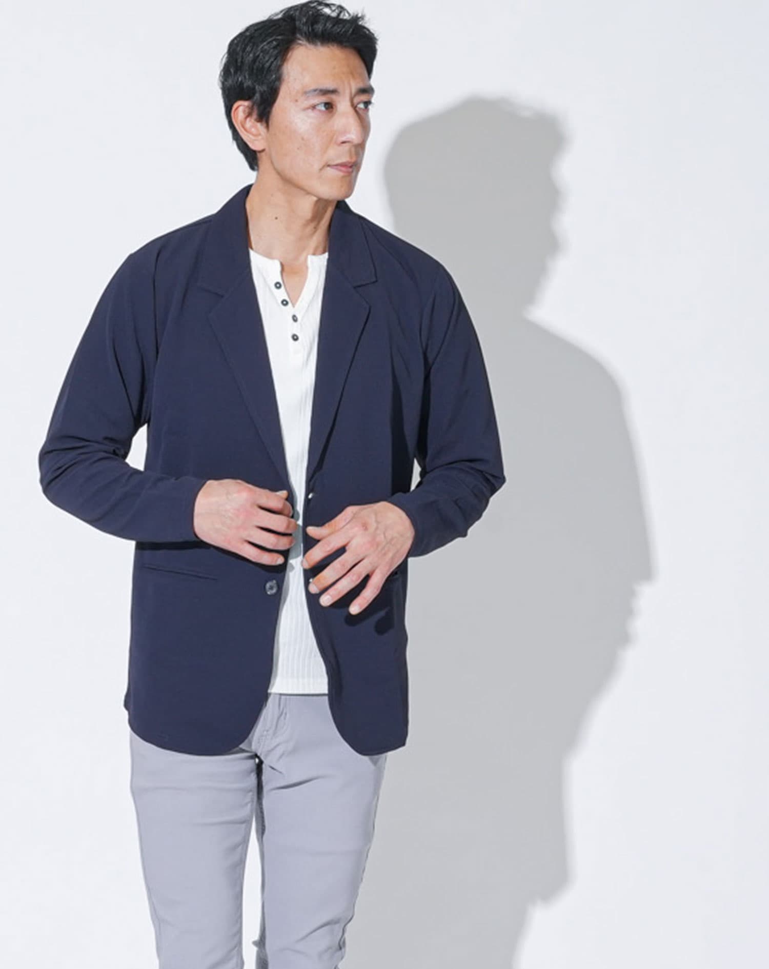 冷感速乾ストレッチカットテーラードジャケット