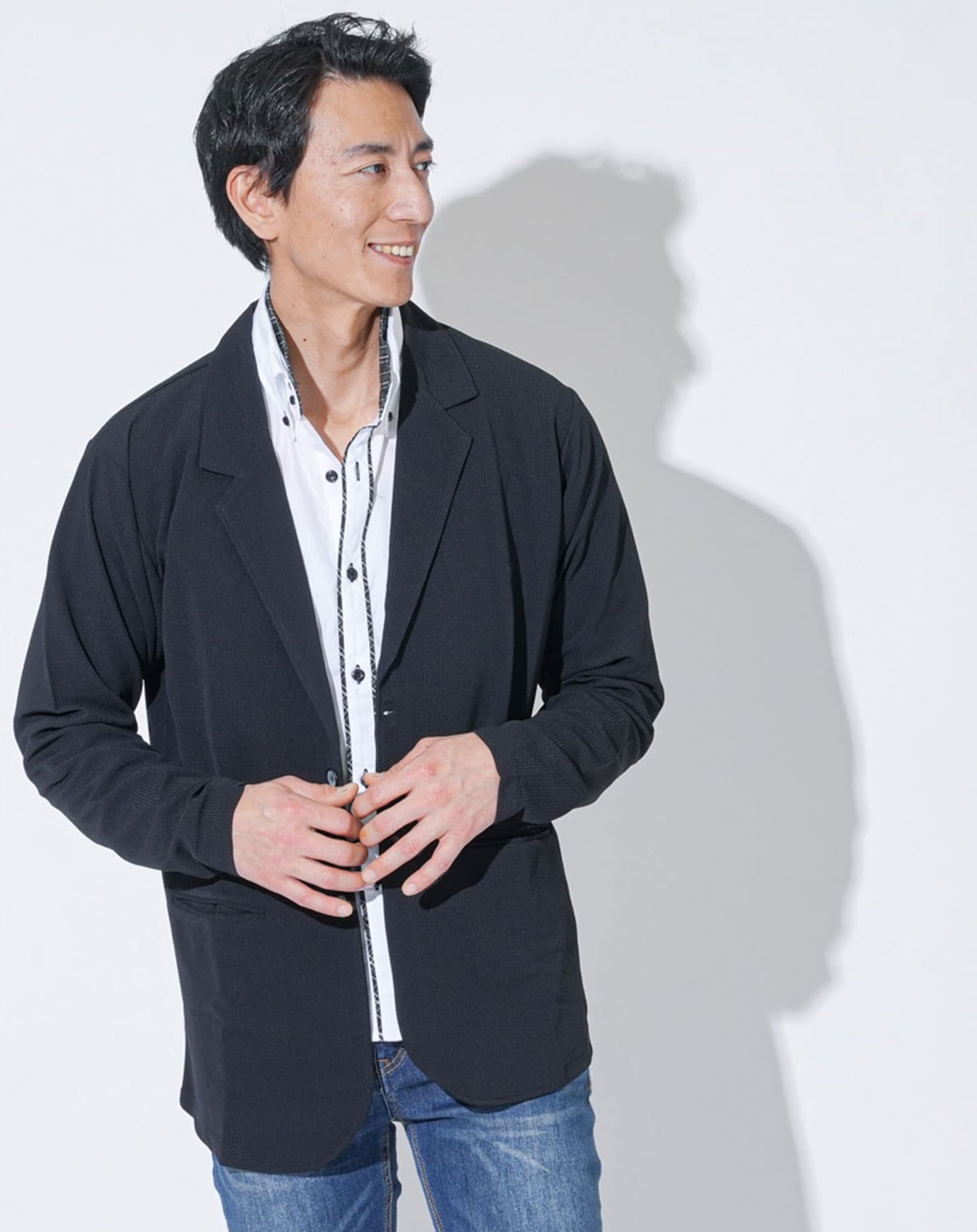 冷感速乾ストレッチカットテーラードジャケット