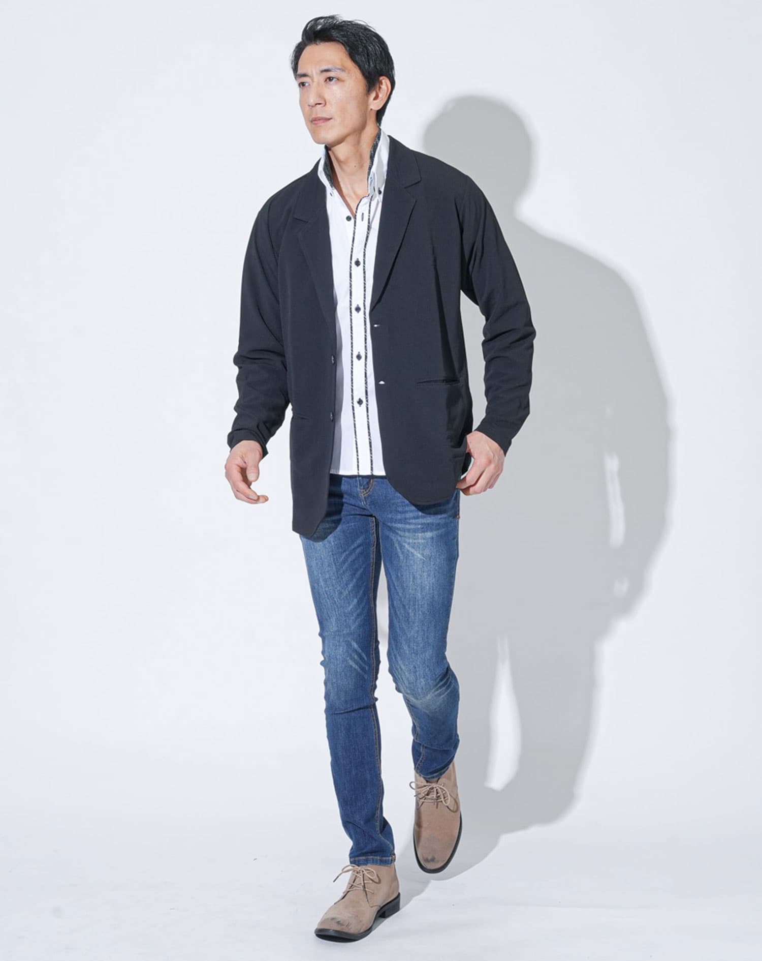 冷感速乾ストレッチカットテーラードジャケット