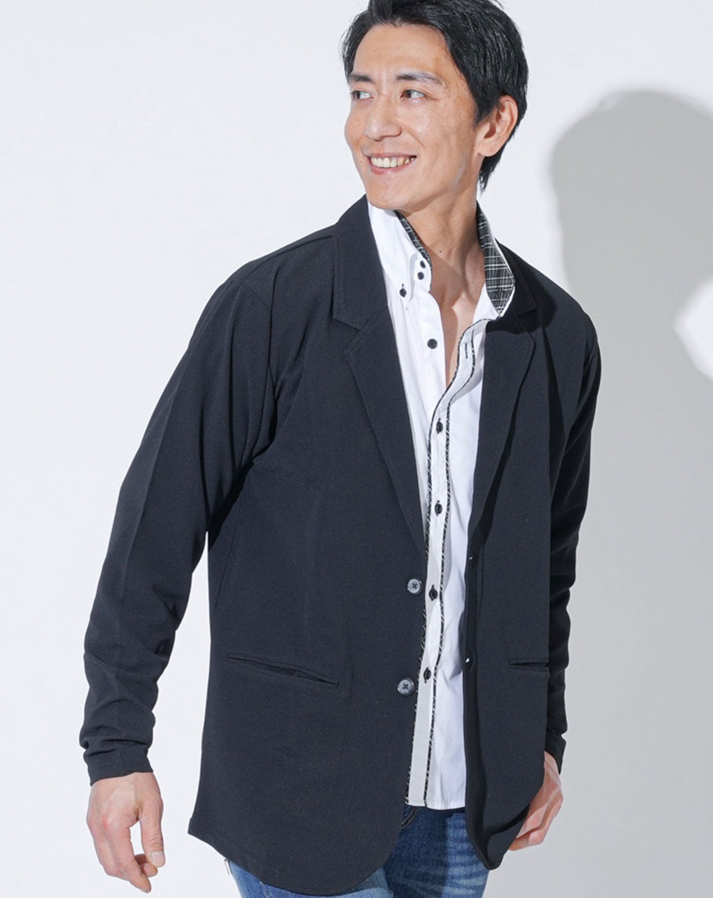 冷感速乾ストレッチカットテーラードジャケット