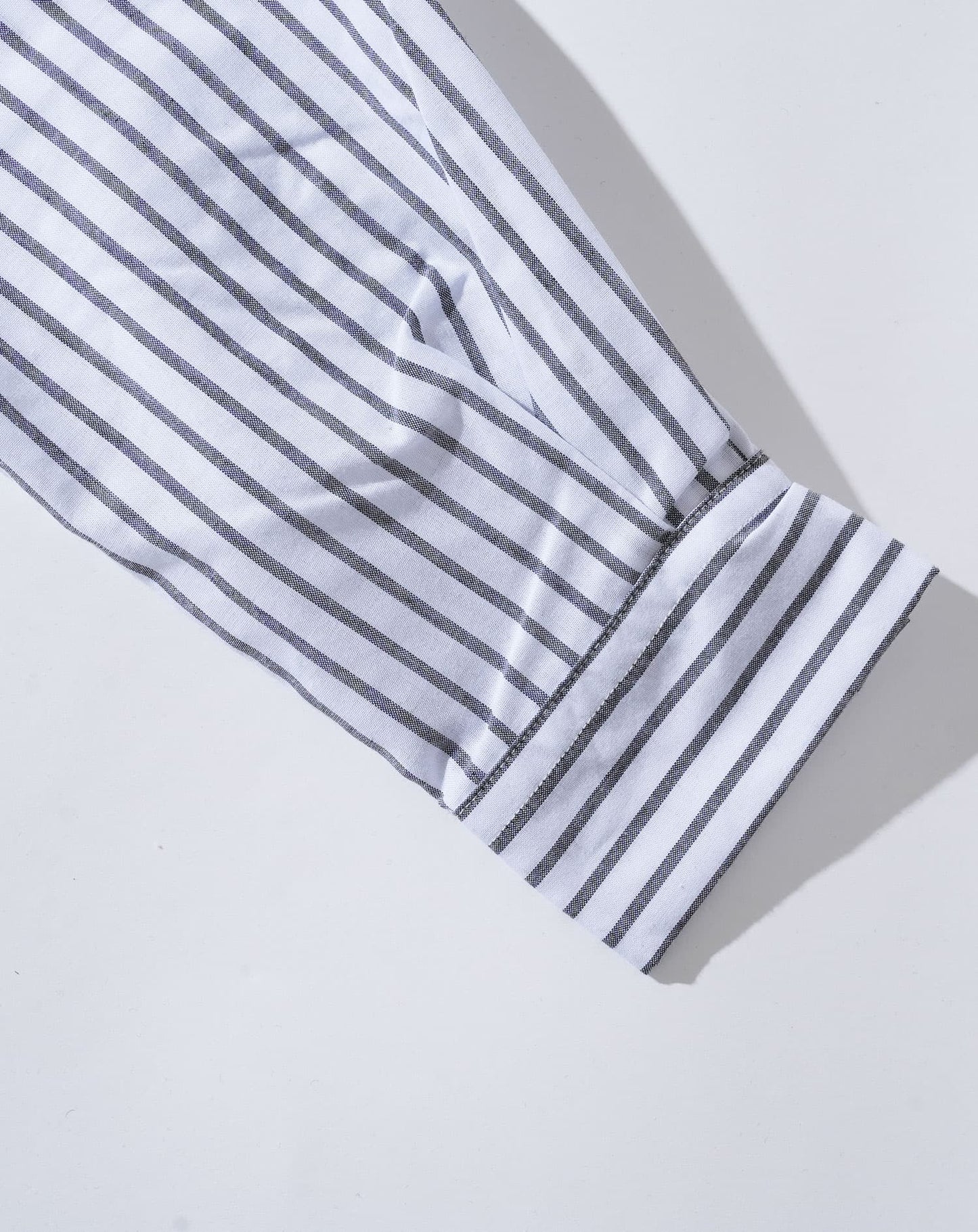 ストライプデザインブロード長袖シャツ