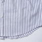 ストライプデザインブロード長袖シャツ