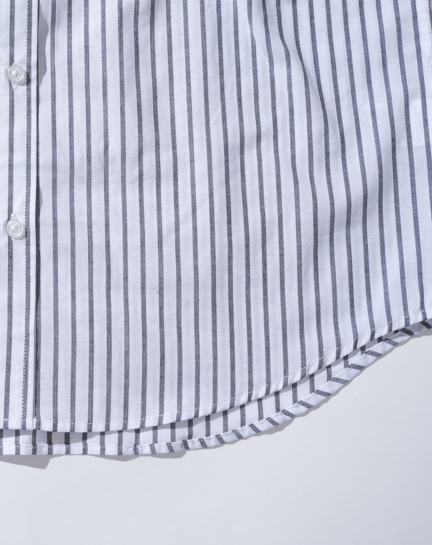 ストライプデザインブロード長袖シャツ