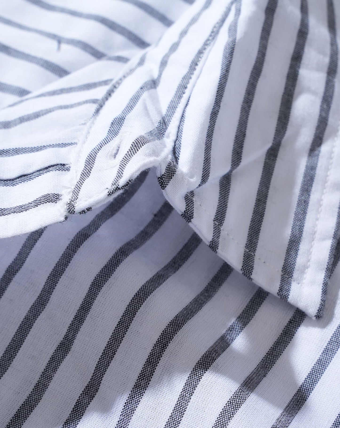 ストライプデザインブロード長袖シャツ