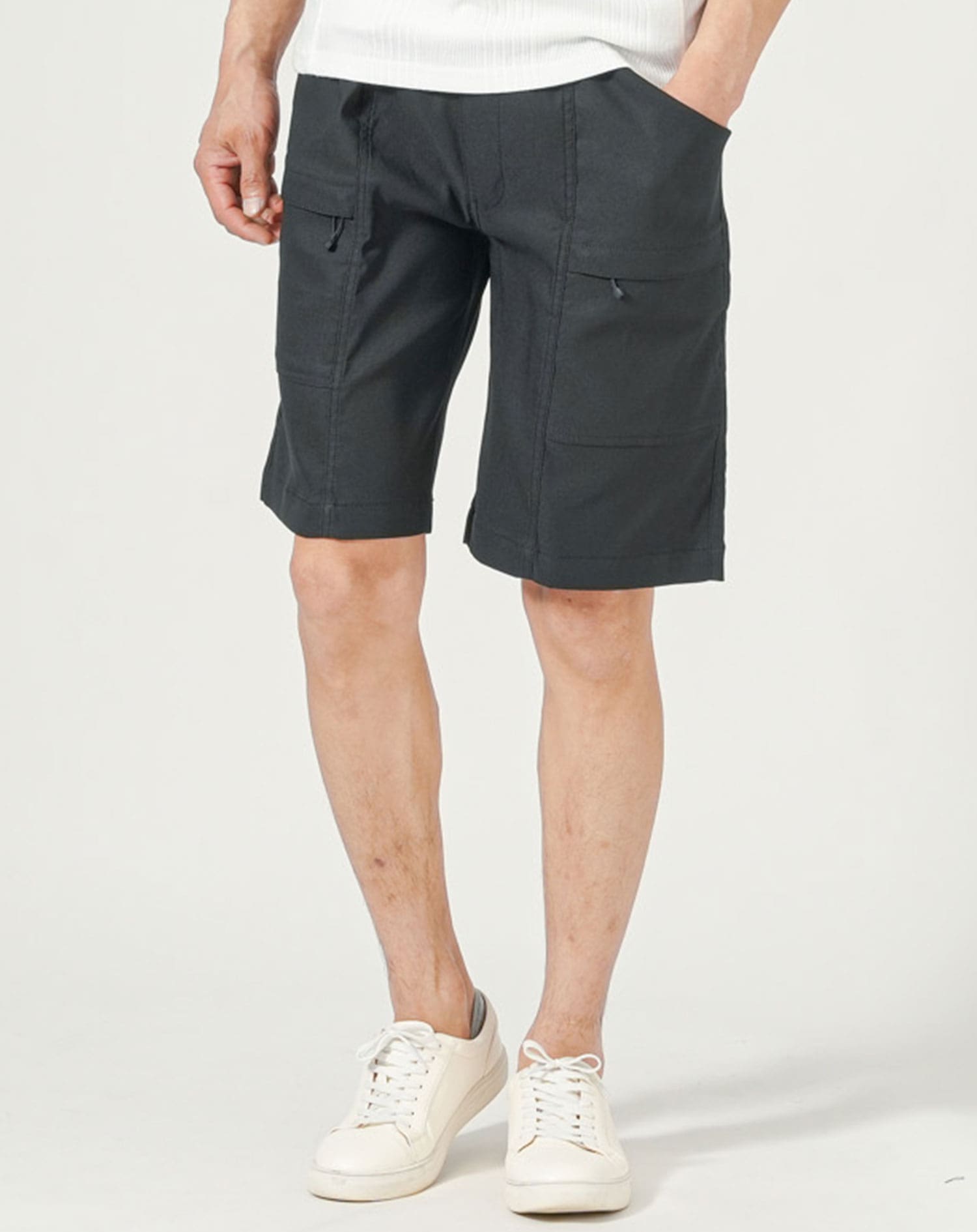 接触冷感ストレッチチノハーフカーゴパンツ