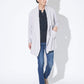 デザイン長袖ロングコーディガン
