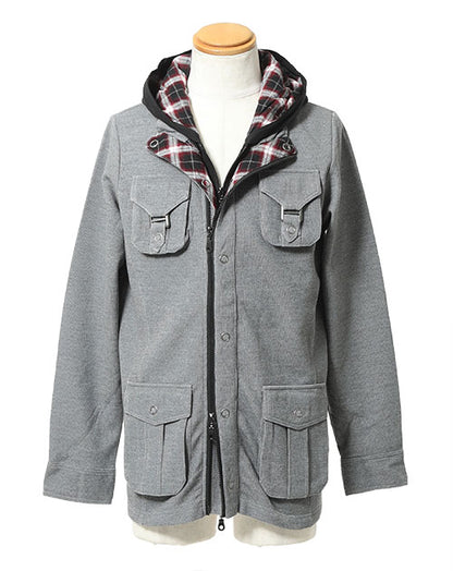 フェイクレイヤードデザインミリタリージャケット