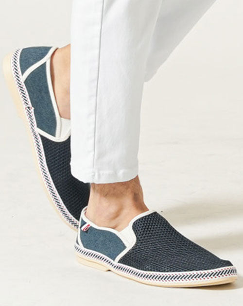 マリンデザインメッシュスリッポンシューズ