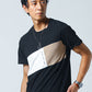 前身切り替えデザイン半袖クルーネックコットンＴシャツ