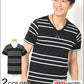 ボーダーデザイン半袖ⅤネックＴシャツ
