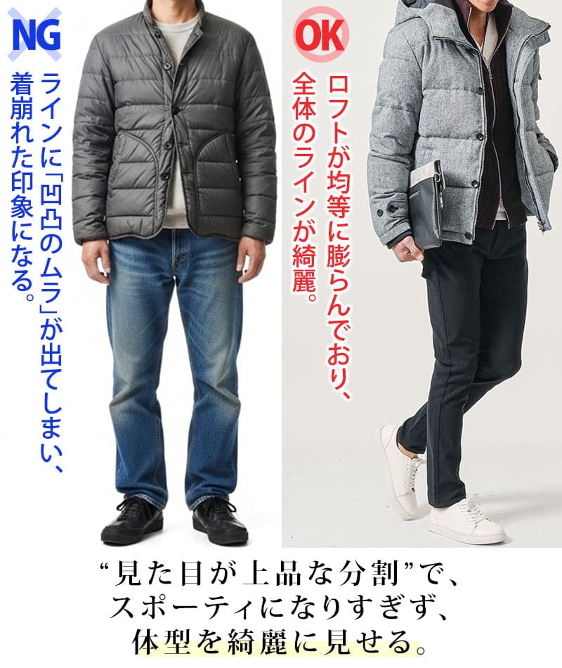 フード付きボリュームネックダウンジャケット