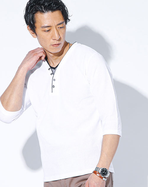 メンズにおすすめのブランドの七分袖tシャツ