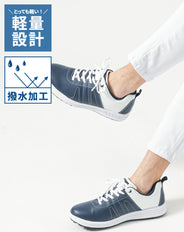 撥水加工PUレザー軽量設計スニーカー