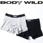 BODYWILD（ボディワイルド）オーガニックコットンロゴ入りボクサーパンツ 前開きタイプ