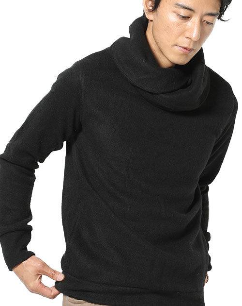 クロスボリュームタートルネックデザイン長袖ニットセーター