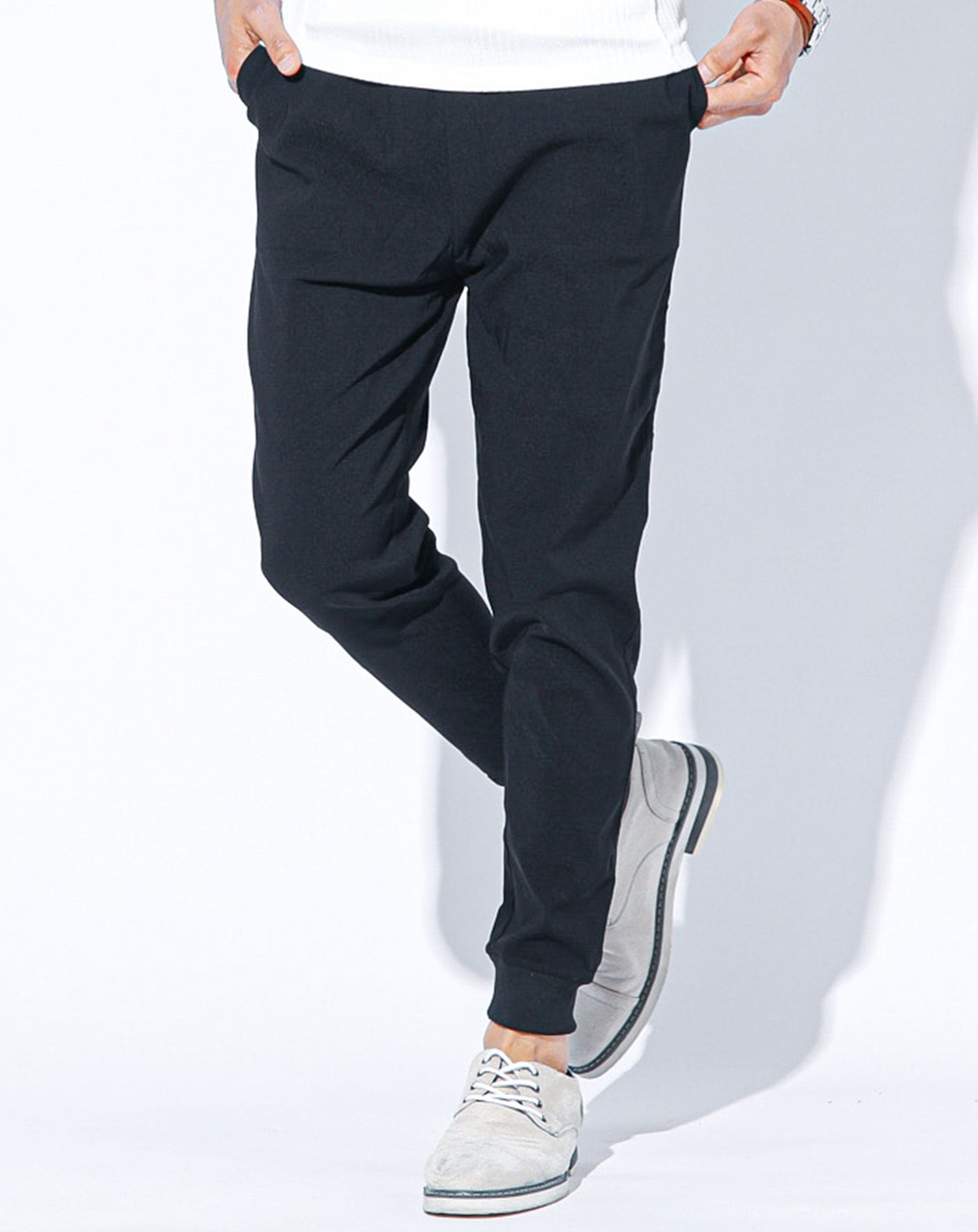 接触冷感夏パンツ メンズスリムストレッチチノ