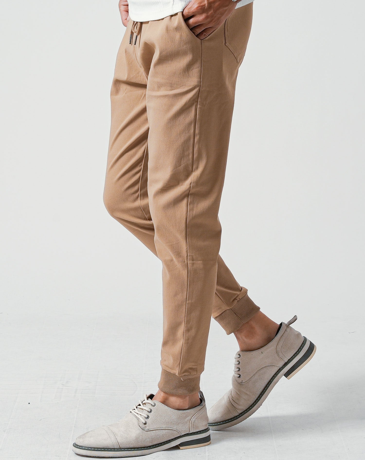 接触冷感スーパーストレッチスキニーテーパードイージーチノパンツ