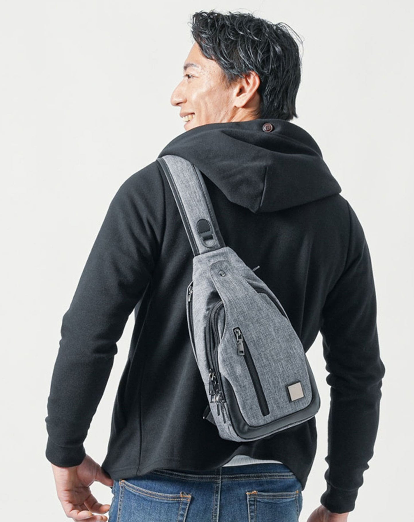 撥水加工斜めがけコンパクトボディバッグ