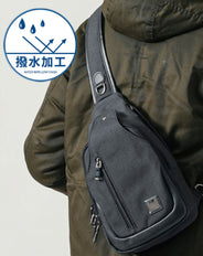 撥水加工2層式ボディバッグ