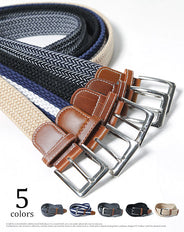 ゴム編み込みメッシュストレッチベルト