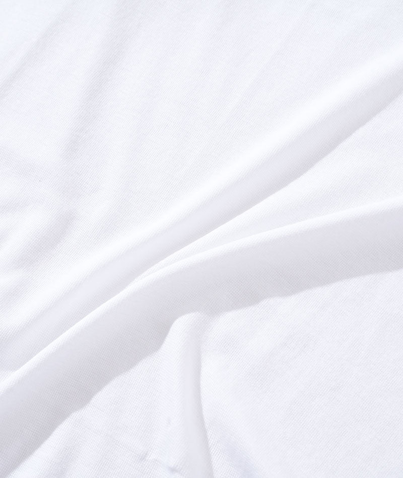 「白シャツの下からでも透けにくい」ドライ加工半袖ノースリーブVネックTシャツ　2枚セット