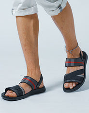 チェック使いクロスベルトサンダル