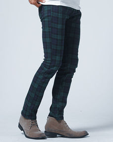 グレー色グレンチェック千鳥格子チェックパンツ