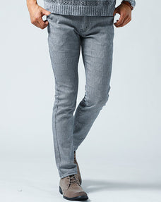 グレー色グレンチェック千鳥格子チェックパンツ