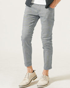 グレー色グレンチェック千鳥格子チェックパンツ