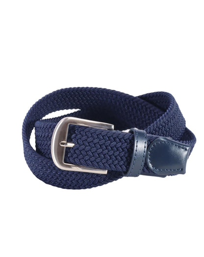 無地ストレッチカジュアルゴム編み込みメッシュベルト