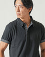 フェイク2枚襟半袖ポロシャツ