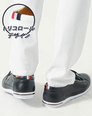 PUレザートリコロールデザインローカットスニーカー