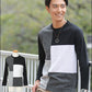 ブロッキング切り替えデザイン長袖Ｔシャツ