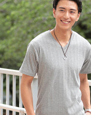 汗染み軽減加工針抜き?ネック半袖カットソー