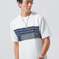 胸元切り替えワッフル素材半袖クルーネックTシャツ