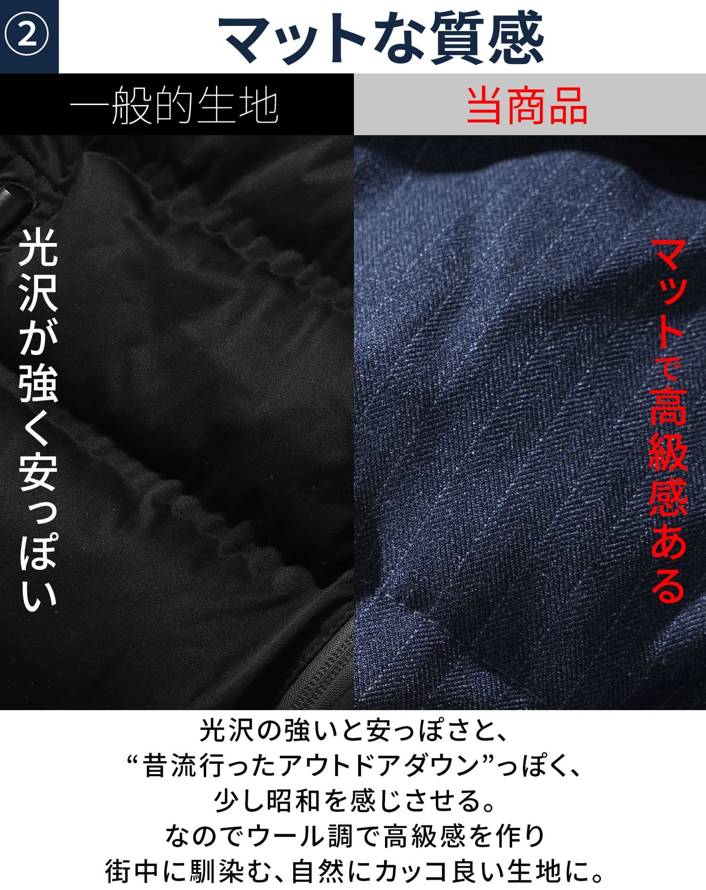 スリムフィットフード付きダウンジャケット