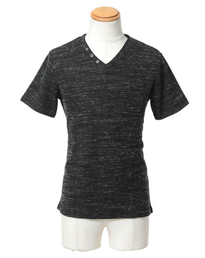 抗菌防臭加工フェイクレイヤードⅤネックカットソー